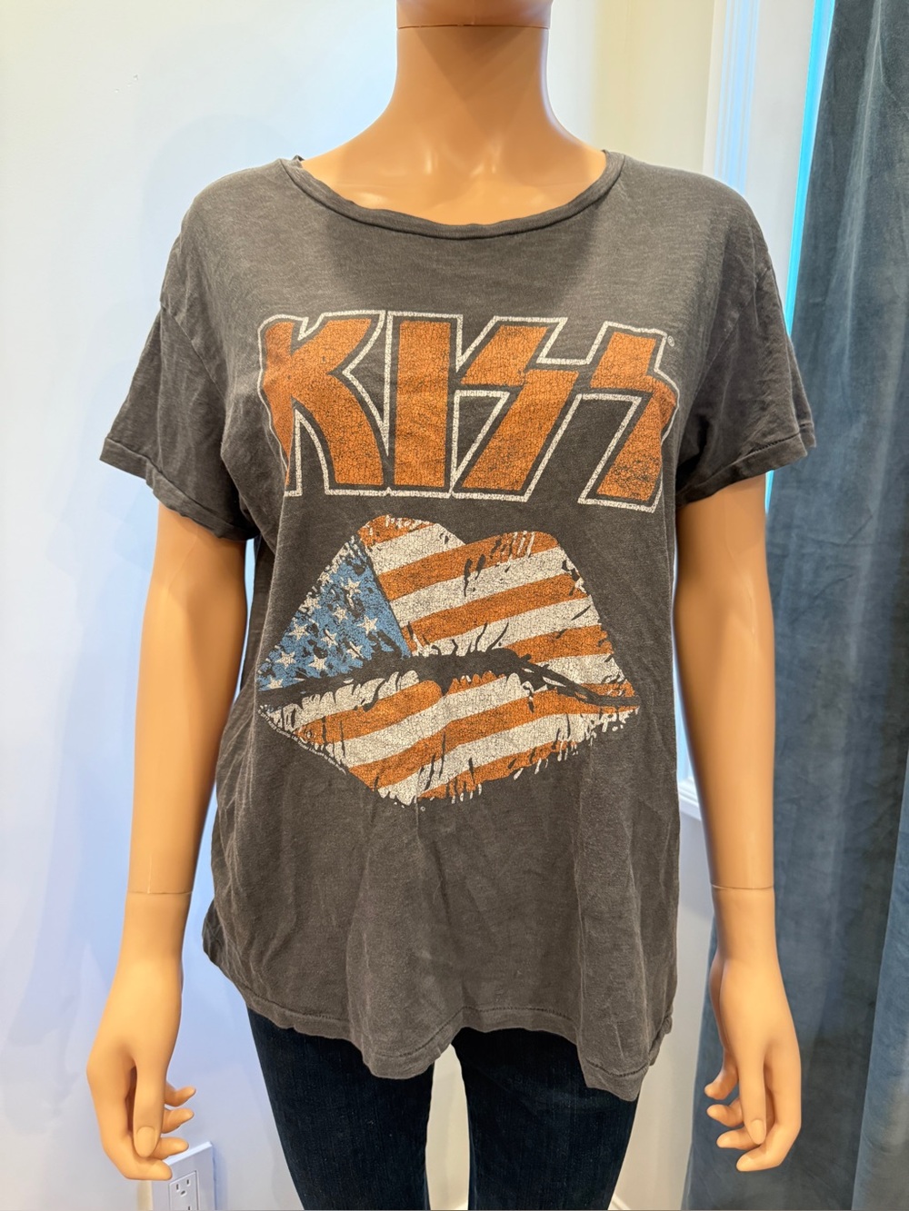 Junk Food Charcoal KISS Graphic Tee